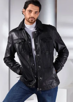 Hot CABRINI Lederkurzjacke von „“ ANTIK SCHWARZ