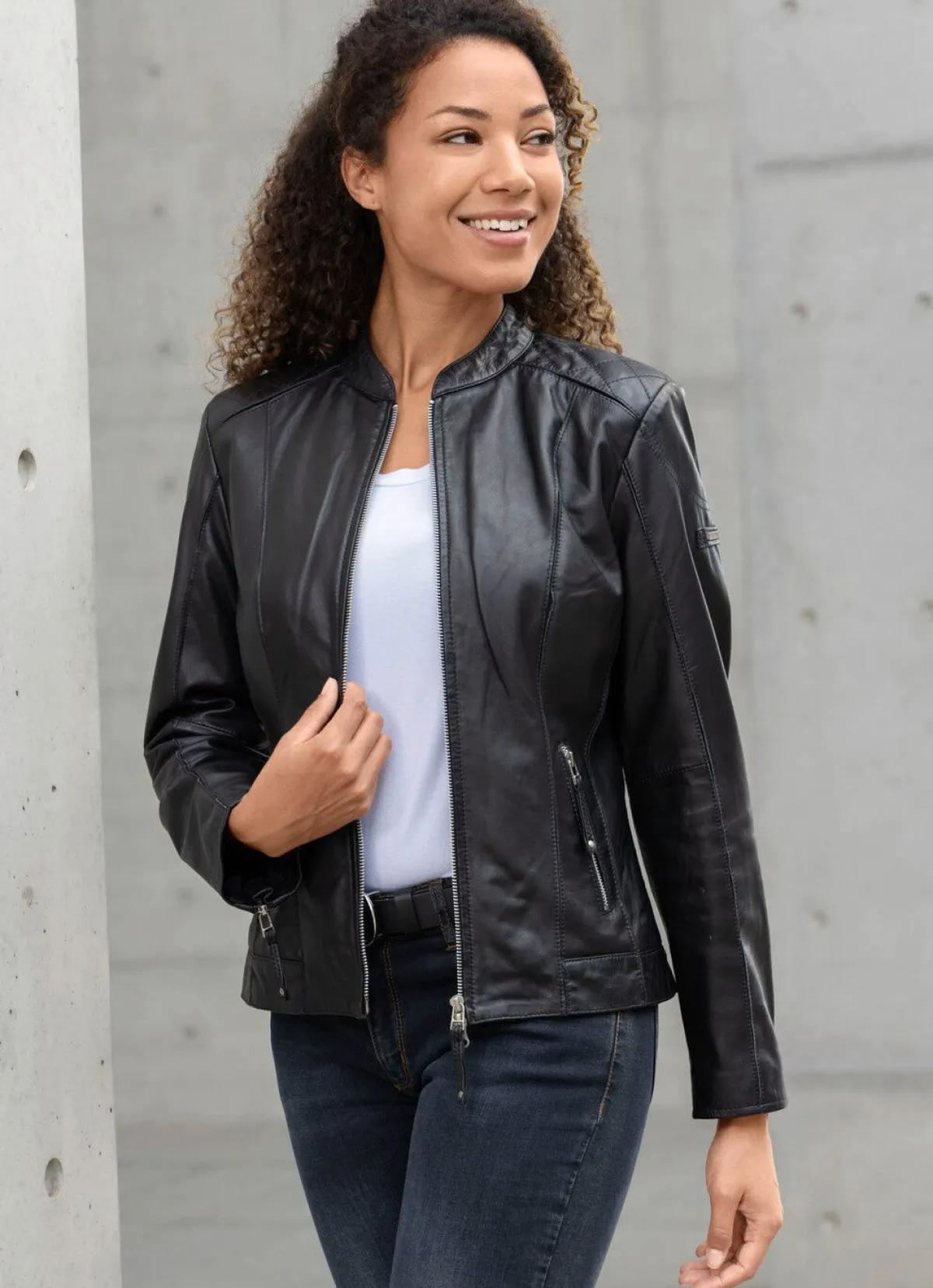 CABRINI Lederkurzjacke von „“ SCHWARZ