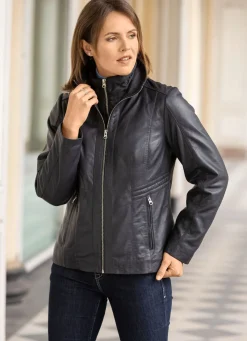 Online Caminari Lederkurzjacke von „“ ANTHRAZIT