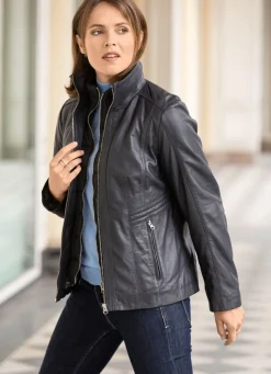 Online Caminari Lederkurzjacke von „“ ANTHRAZIT