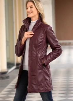 Discount CABRINI Lederkurzmantel von „“ BORDEAUX