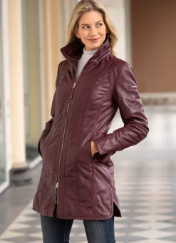 Discount CABRINI Lederkurzmantel von „“ BORDEAUX