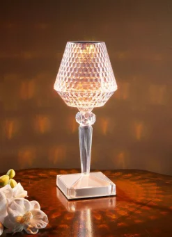 Discount BADER LED-Kristall-Tischleuchte mit Touchfunktion TRANSPARENT