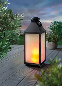 BADER LED-Laterne mit Flammeneffekt SCHWARZ