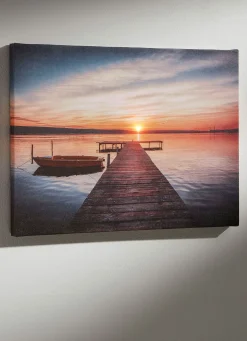 BADER LED-Leinwandbild BLAU-ROT