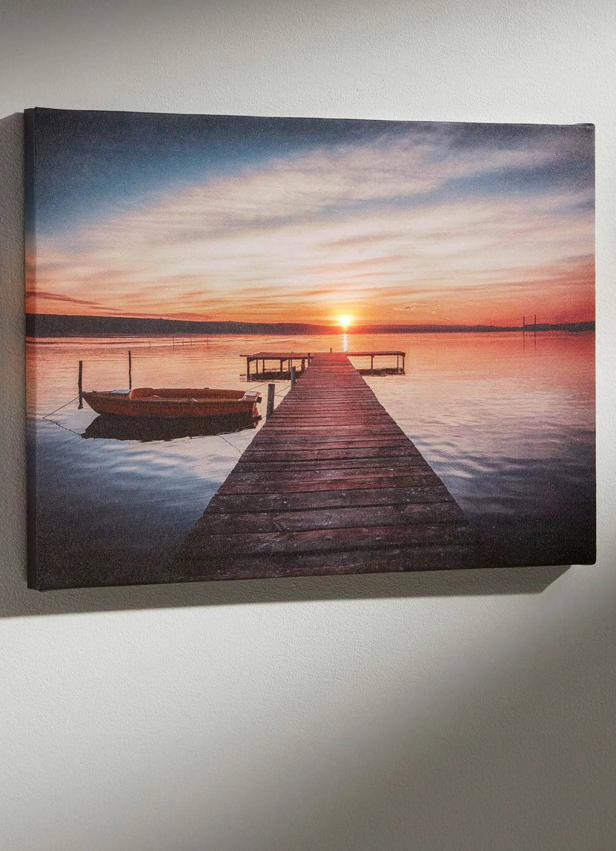 BADER LED-Leinwandbild BLAU-ROT