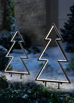 Discount BADER LED-Metallbaum mit Erdspießen SCHWARZ