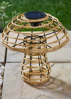 Discount BADER LED-Pilz aus Kunstrattan hellbraun