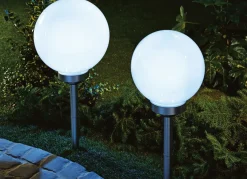 Online BADER LED-Solar-Gartenleuchte WEISS/SILBER