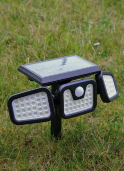 Best BADER LED-Strahler Panta Trio Solar SCHWARZ