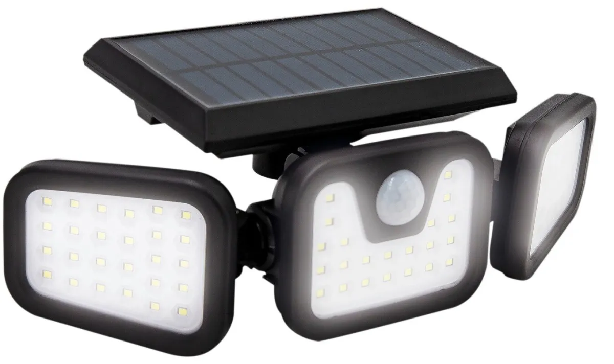 Best BADER LED-Strahler Panta Trio Solar SCHWARZ