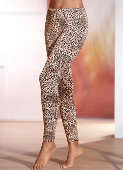 Sale PLANTIER Leggings mit Animal-Print SCHWARZ-ECRU-BRAUN