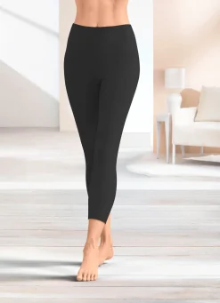 Hot KLAUS MODELLE MADE IN GERMANY Leggings mit bequemem Dehnbund SCHWARZ