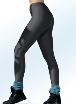 Outlet BADER Leggings mit Glanz-Effekt in 4 Farben SCHWARZ