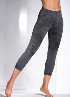 Outlet PLANTIER Leggings mit toller Batik-Optik SCHWARZ-ANTHRAZIT