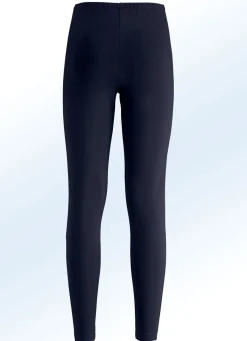 Online BADER Leggings im interresanten Materialmix MARINE