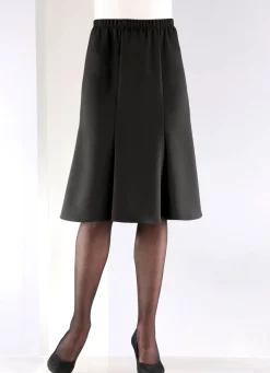 Clearance KLAUS MODELLE MADE IN GERMANY Leicht ausgestellter 6-Bahnenrock SCHWARZ