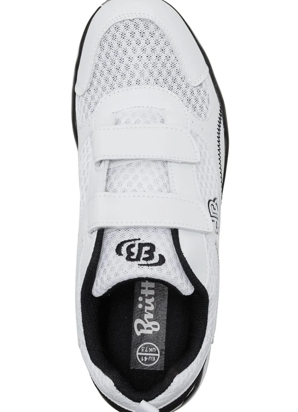 Discount BADER Leichte Herren-Slipper, mit herausnehmbarem Fußbett WEISS-SCHWARZ