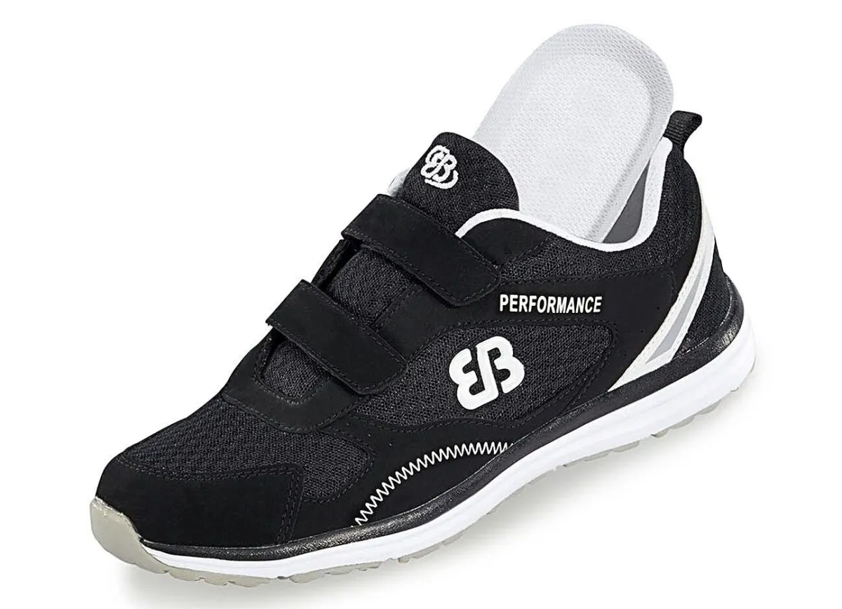 Sale BADER Leichte Herren-Slipper, mit herausnehmbarem Fußbett SCHWARZ-WEISS