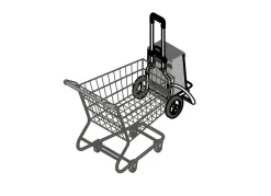 ANDERSEN Leichter und leiser Einkaufsroller Royal Shopper GRAU
