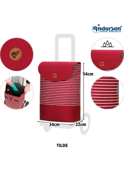 Hot BADER Leichter und robuster Einkaufsroller von Andersen ROT