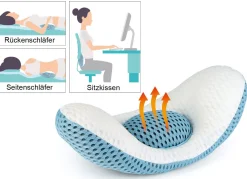 Discount BADER Lendenkissen 5-in-1 mit Wärme- und Massagefunktion GRAU