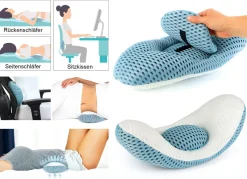 Discount BADER Lendenkissen 5-in-1 mit Wärme- und Massagefunktion GRAU