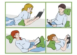 New BADER Leseknochen Kissen