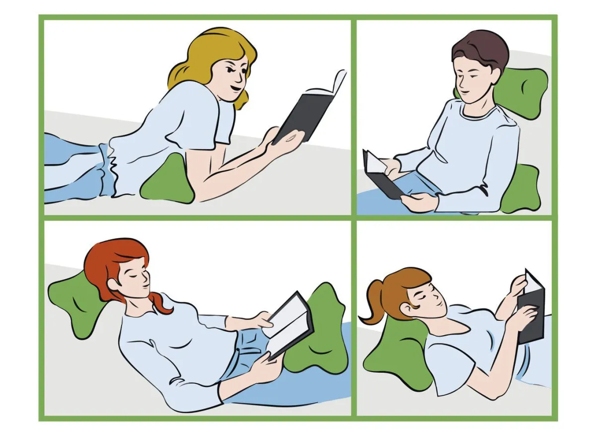 New BADER Leseknochen Kissen