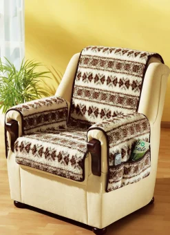 New BADER Licardo Sessel- und Armlehnenschoner GEMUSTERT