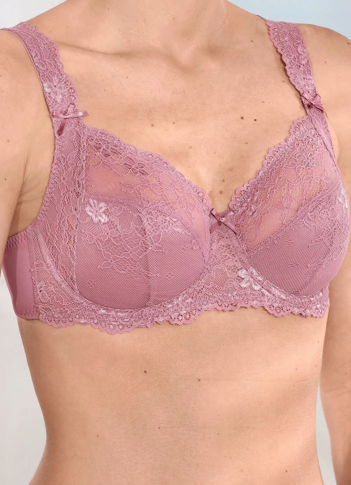 Clearance BADER LingaDore Bügel-BH mit elastischer Spitze ALTROSA