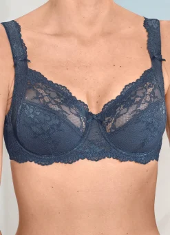 Outlet BADER LingaDore Bügel-BH mit elastischer Spitze INDIGOBLAU