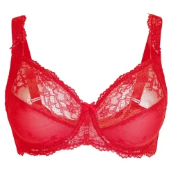 Clearance LingaDore Bügel-BH mit elastischer Spitze ROT