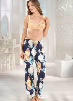 Outlet LingaDore Bügel-BH mit Jacquard-Dessin und elastischer Spitze CHAMPAGNER