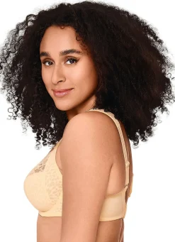 Outlet LingaDore Bügel-BH mit Jacquard-Dessin und elastischer Spitze CHAMPAGNER