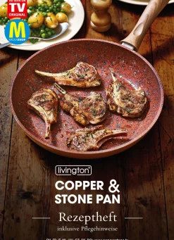 Discount LIVINGTON Copper & Stone Pfannen mit Antihaftbeschichtung BRAUN