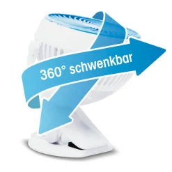 New BADER Livington Go Fan Mini-Ventilator WEISS