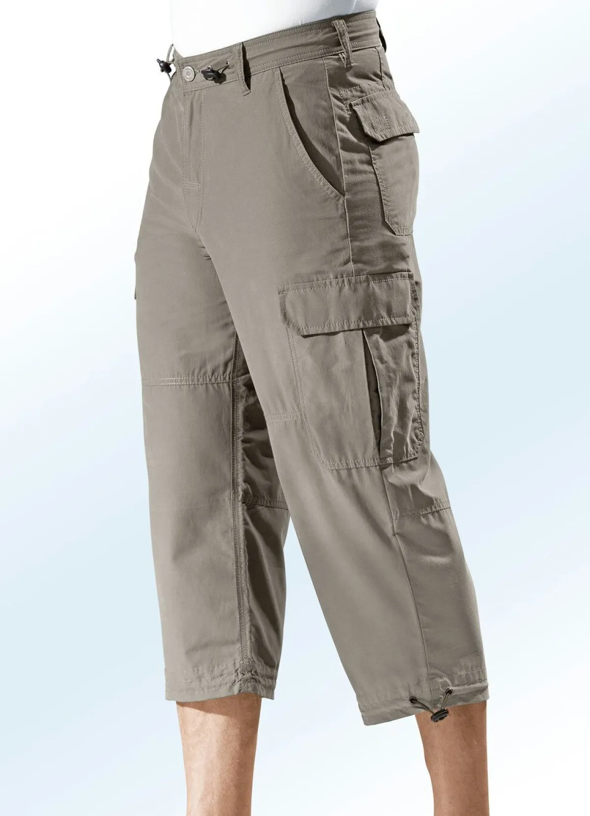 Best BADER Long-Bermudas aus reiner Baumwolle in 4 Farben KHAKI