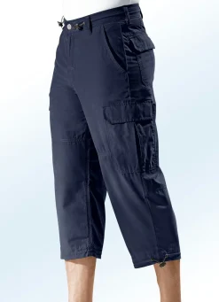 Outlet BADER Long-Bermudas aus reiner Baumwolle in 4 Farben NAVY