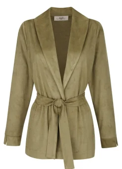 Outlet BADER Longblazer mit Schalkragen OLIV