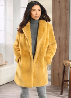 Online BADER Longjacke aus kuschelweichem Kunstpelz SAFRAN