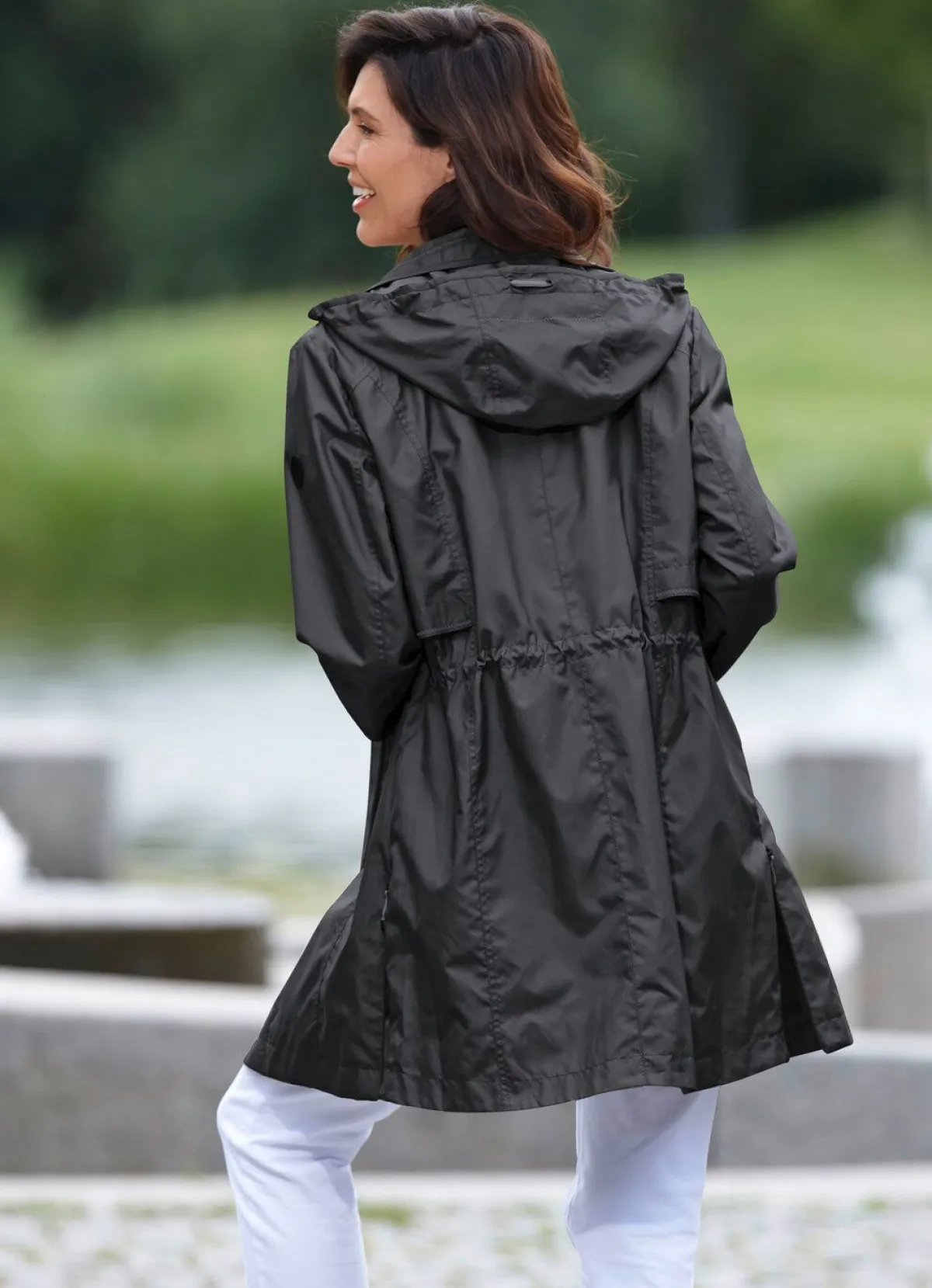 Hot BADER Longjacke mit abnehmbarer Kapuze SCHWARZ