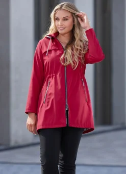 Clearance BADER Longjacke mit abnehmbarer Kapuze RUBINROT