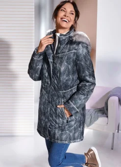 Online BADER Longjacke mit abnehmbarer Kapuze GRAU-WEISS-BLEU-ROSÉ