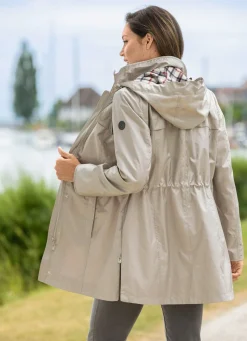 New BADER Longjacke mit abnehmbarer Kapuze KIESEL