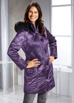 Outlet BADER Longjacke mit abnehmbarer Kapuze VIOLETT