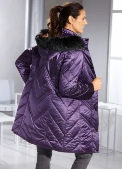 Outlet BADER Longjacke mit abnehmbarer Kapuze VIOLETT