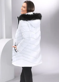 Best BADER Longjacke mit abnehmbarer Kapuze WEISS