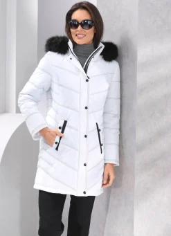 Best BADER Longjacke mit abnehmbarer Kapuze WEISS