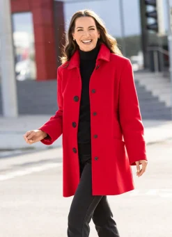 Online BADER Longjacke mit stilvoll verdeckter Knopfleiste ROT